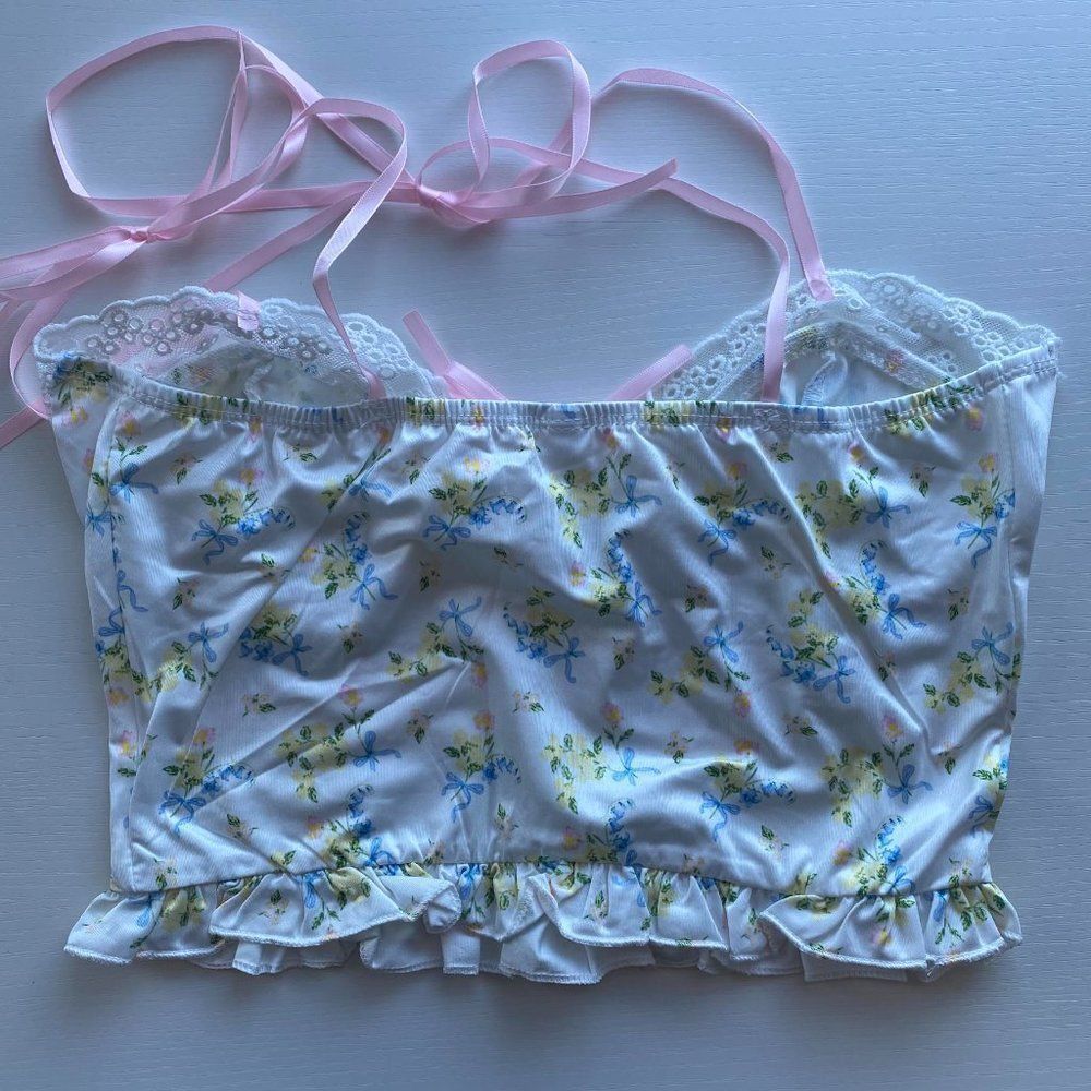 Fairy Core Floral Ruffle Cami - Picture 4 of 5